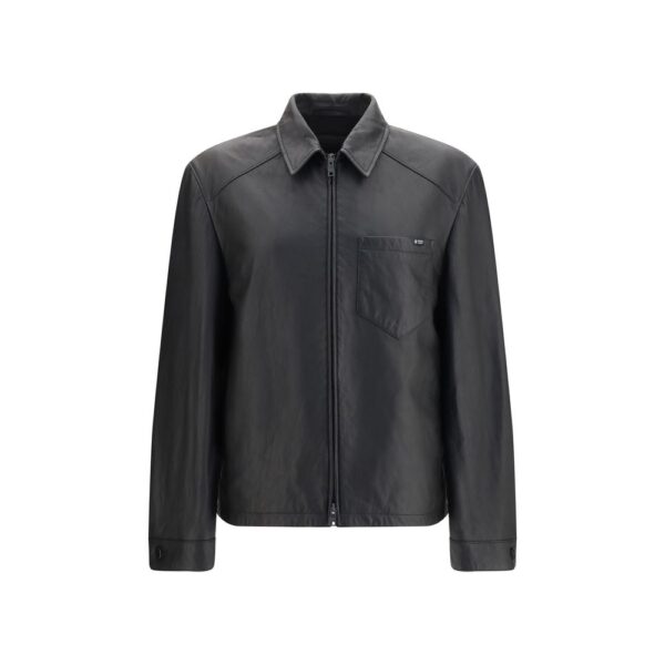Black Lamb Ovis Aries Leather Jacket
