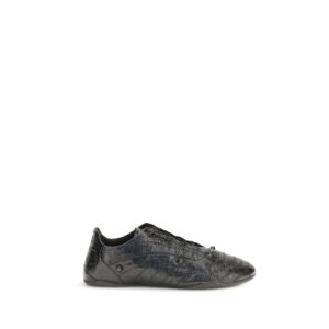 Black Calf Leather Bos Taurus Athletic Sneakers