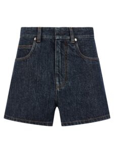 Blue Cotton Bermuda Shorts
