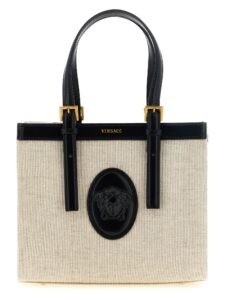 Beige Linen Tote Bag