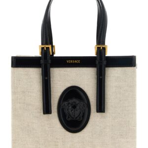 Beige Linen Tote Bag