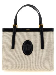 Beige Leather Tote Bag