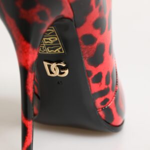 Red Leopard Cardinale Ankle Boots Shoes