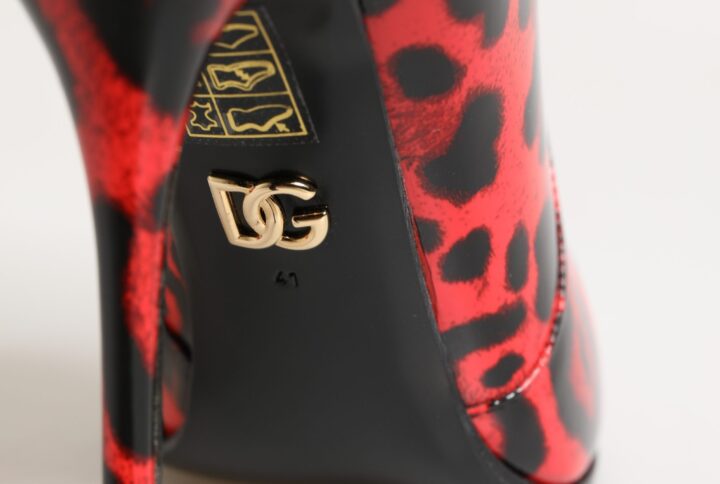 Red Leopard Cardinale Ankle Boots Shoes | Jag Couture London – New York