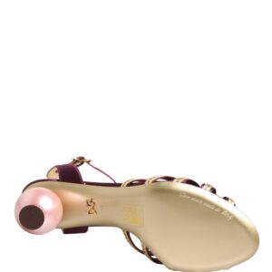 Purple Gold Keira Pearl Heels Sandals Shoes