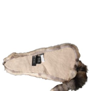 Brown Frost Fox Fur Neck Warmer Winter Scarf