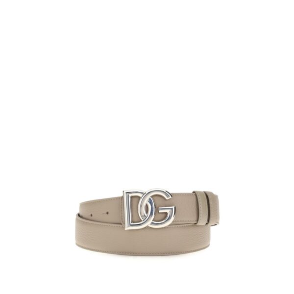 Beige Calf Leather Bos Taurus Regular Belt