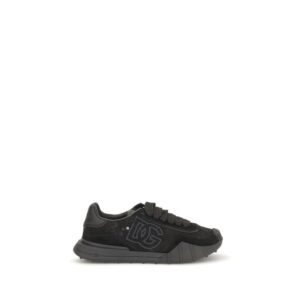 Black Calf Leather Bos Taurus Chunky Sneakers