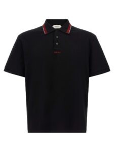 Black Cotton Polo Shirt