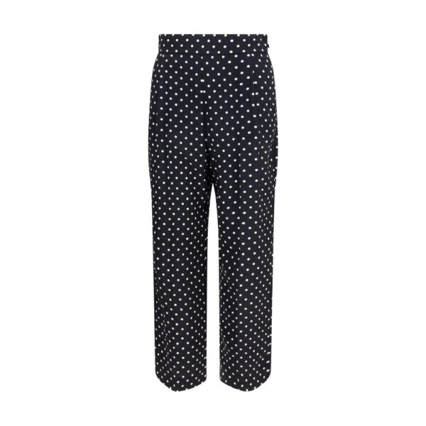 Black Silk Cropped Pants