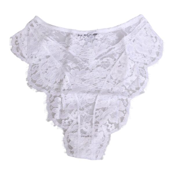 White Floral Lace Low Rise Panty Underwear
