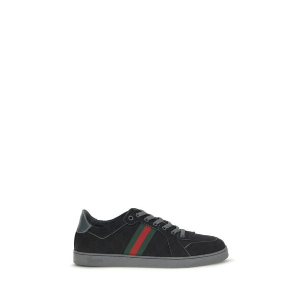 Black Fabric Athletic Sneakers
