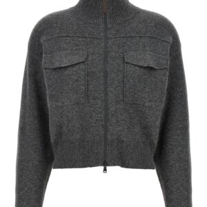 Gray Cashmere Cardigan