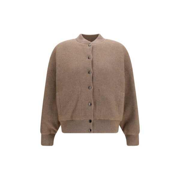 Beige Cashmere Bomber