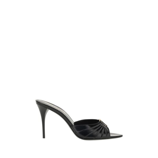 Black Lamb Ovis Aries Stiletto Heel Sandals