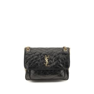 Black Calf Leather Bos Taurus Shoulder Bag - Jag Couture London