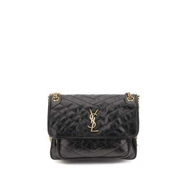 Black Calf Leather Bos Taurus Shoulder Bag
