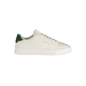 White Polyurethane Men's Sneaker