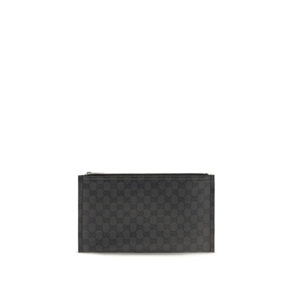 Black Cotton Clutch Bag