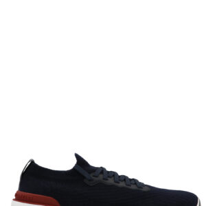 Blue Polyethylene Athletic Sneakers