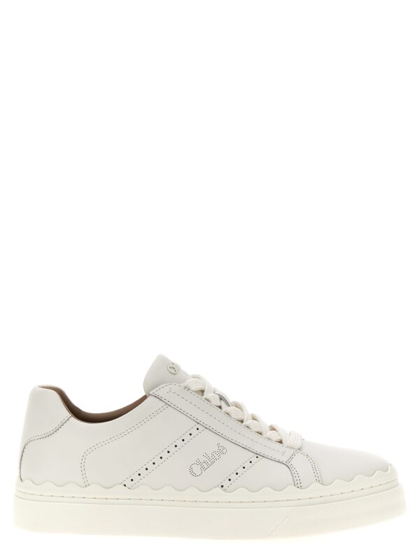White Leather Low Top Sneakers