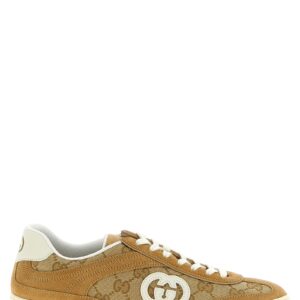 Beige Calfskin Low Top Sneakers