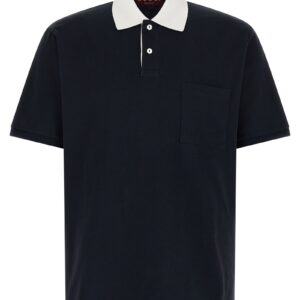 Blue Cotton Polo Shirt