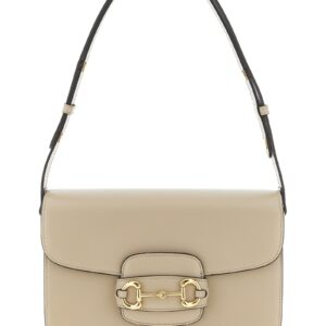 Beige Calfskin Shoulder Bag