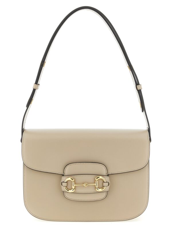 Beige Calfskin Shoulder Bag