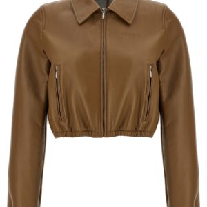 Beige Lamb Leather Leather Jacket