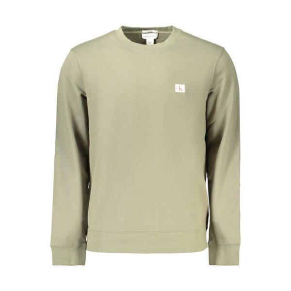Green Cotton Mens Sweatshirt