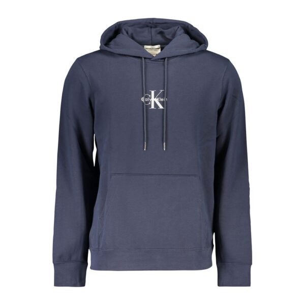 Blue Cotton Men Sweater