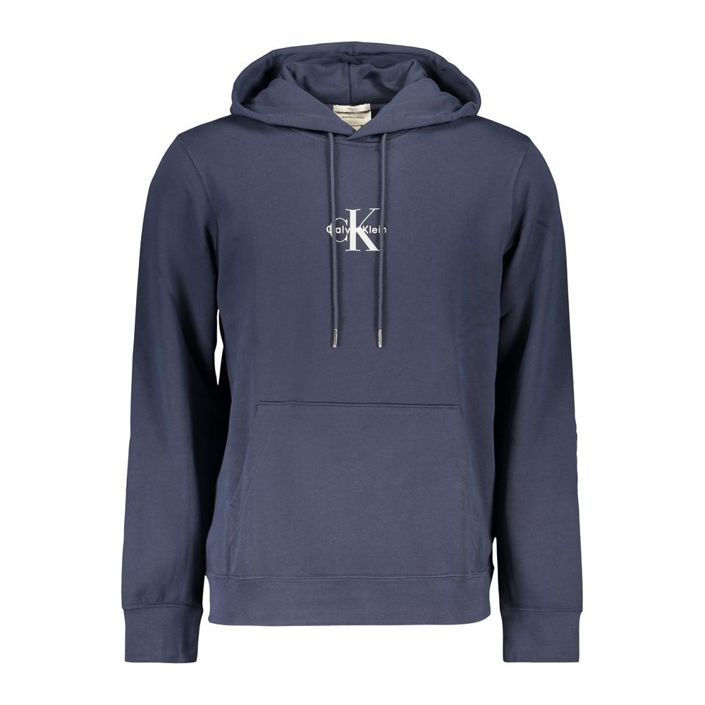 Blue Cotton Men Sweater