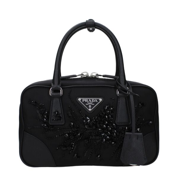 Black Fabric Handbag