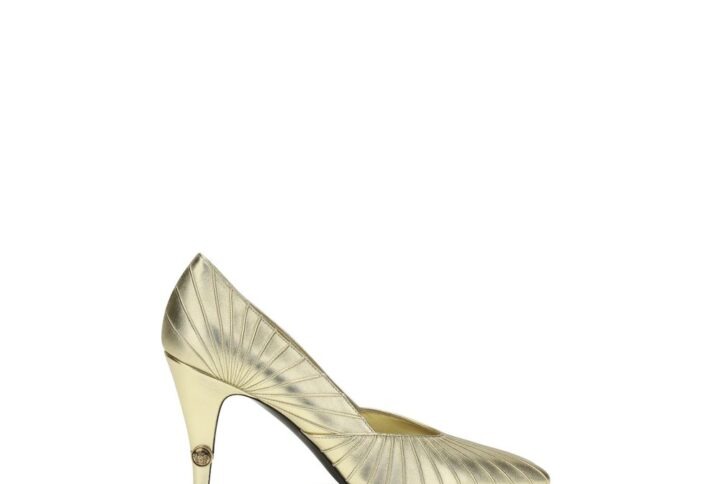 Gold Calf Leather Bos Taurus High Heel Pumps - Jag Couture London