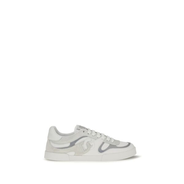 White Calf Leather Bos Taurus Low Top Sneakers