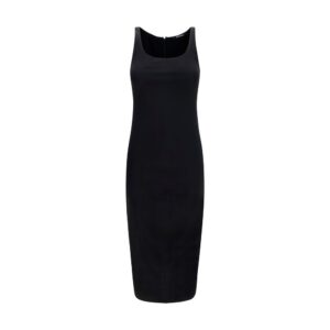 Black Viscose Casual Dress