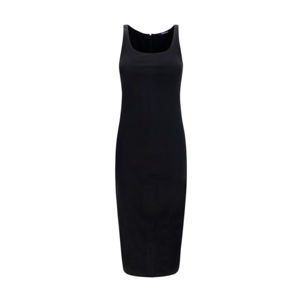 Black Viscose Casual Dress