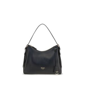 Black Calf Leather Bos Taurus Shoulder Bag - Jag Couture London