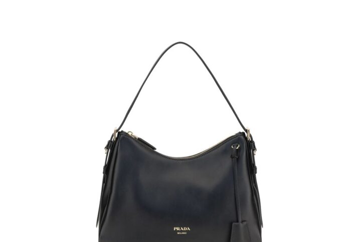 Black Calf Leather Bos Taurus Shoulder Bag - Jag Couture London