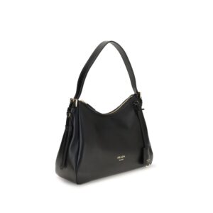 Black Calf Leather Bos Taurus Shoulder Bag - Jag Couture London