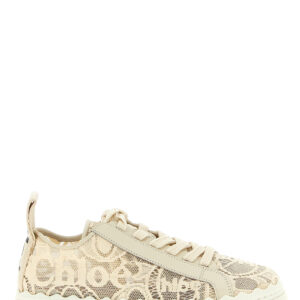 Beige Polyamide Low Top Sneakers