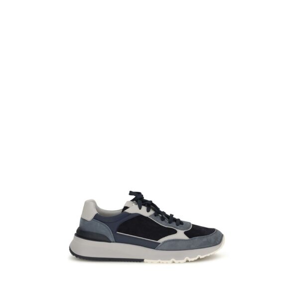 Blue Calf Leather Bos Taurus Athletic Sneakers