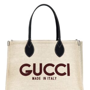 Beige Polyethylene Tote Bag
