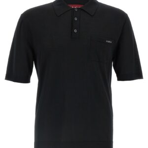 Black Wool Polo Shirt