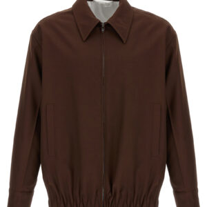 Brown Wool Full-Length Jacket