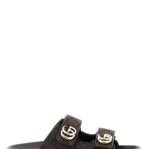Brown Cotton Slides
