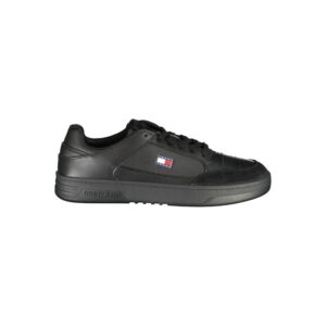 Black Polyurethane Men's Sneaker