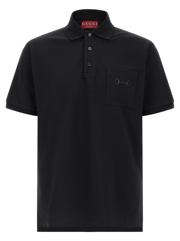 Black Cotton Polo Shirt