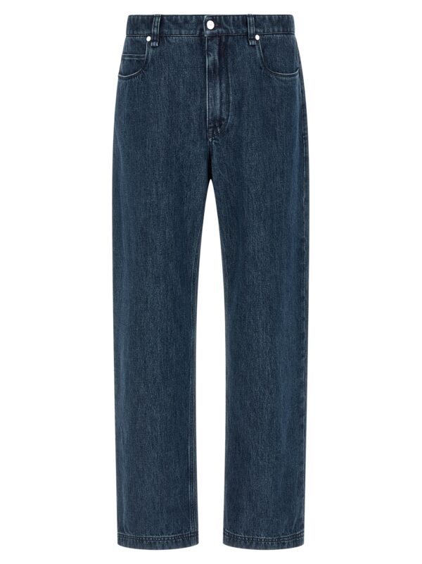Blue Cotton Flared Jeans